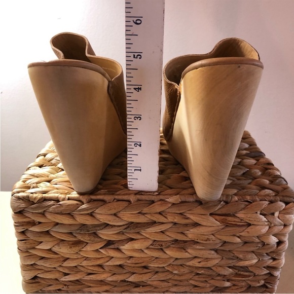 Dolce Vita Caramel Leather Mule Wood Heel Size 8.5 - Picture 7 of 9